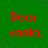 Green and red pixelated text split across two vertical , with red text on green background and green text on red background