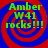 Four identical display green text on a red and blue spiral background with no visible animation changes