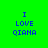 Four pixelated text display "I LOVE QIANA" in blue on green and yellow backgrounds