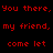 Black background with red pixelated text and a grayscale image of a person with dark hair and a hand near their face.