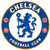 Six football club emblems arranged in a : Chelsea, Arsenal, Manchester United, Liverpool, AC Milan, and Premier League logos
