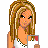 Pixel art contact sheet showing three frames of an animated icon with a woman holding a card, cow-print pants, and cow-themed footwear on white background.