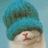 Pixelated image of a character wearing a blue knit hat with text on the right side reading "I'm GANGSTA!!!" in yellow block letters.