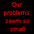 Red pixelated text on black background forms a sequence of phrases with partial and distorted lettering