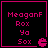 Four identical pixelated display pink text and a small icon on a black background, each bordered by a pink frame