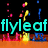 Animated icon with 'flyleaf' text, featuring colorful particle effects and a flame-like shape against dark backgrounds.