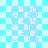 Light blue and white checkered background with four identical light purple pixelated text blocks arranged in a