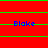 Red background with green horizontal lines and blue text reading "Blake" in multiple positions.