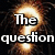 A static image with four glowing question marks on a dark background, overlaid with white text reading "The question taunts me each day is will u love me in the morning?".