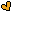 pixelated orange and brown icons with a small heart symbol above text that changes across frames, showing partial names like 'K', 'Kr', 'Kri', and 'Kris' in varying letterforms