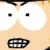 A 2x2 contact sheet of three animated frames from a South Park-style cartoon icon showing Kenny McCormick with varying facial expressions and guitar props.