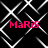 Black background with white geometric lines forming a repeating pattern, four instances of pink text reading 'MaRiS' in pixelated font.