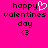 Pixelated text and symbols on a bright pink background with one version featuring a white heart replacing the 'y' in 'happy'.