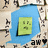 A green square icon with a pixelated face inside a blue speech bubble on a beige background.
