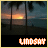 Pixelated beach sunset scene with palm trees and water, featuring 'LINDSAY' text in two color variations.
