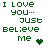 A static contact sheet of two animated frames showing pixelated green text and heart symbols on a white background.