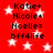 Red background with white stars and black text reading 'Katie+ Nicole+ Hoelle= bff4life' repeated twice in a