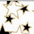 Black star shapes with gold outlines on a white background, arranged in scattered positions across the image.
