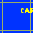 Blue background with yellow and gray lines, displaying partial pixelated text 'CAF' in yellow on both sides