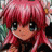 Pixelated anime-style character with pink hair and large eyes on left, next to black background with white text "Anime IM" and signature "cOw" on right.