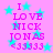 Pixelated text on a pink background with cyan stars, reading "I LOVE NICK JONAS <33333" in purple letters.
