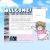 Pixelated static image shows a light blue sky background with white clouds, a central rectangular interface element, and a figure in pink clothing on the right.