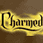 A 4-frame contact sheet of a Charmed-themed animated buddy icon featuring stylized text and character portraits with yellow glowing effects on brown backgrounds.