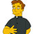 Pixelated character with brown hair, yellow skin, and closed eyes wearing a black shirt with white collar.
