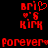 Red pixelated text and symbols on black background, with one version showing a heart replacing the 'i' in 'Bri'.
