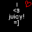 Black background with white pixelated text and symbols, including a red heart symbol above the left side of the composition.