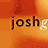 A 3x2 contact sheet of six animated frames from a Josh Groban-themed AIM buddy icon, showing sequential facial expressions and text overlays in warm orange tones.