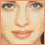 Pixelated close-up of a person's face showing three distinct mouth expressions across four with one empty