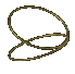 Golden wireframe rings interlock and shift through four distinct configurations against a gray background.