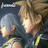 Pixelated anime-style image of two characters with one embracing the other, accompanied by blue text on a black background.