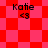 Four identical pixelated icons display 'Katie <3' text over red and pink checkered backgrounds with varying diamond patterns.