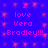 Blue background with pink text reading "I love Vera Bradley!!!" in two identical vertical , each with four repetitions of the phrase