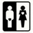 Black-and-white pixelated icons of a male and female figure in separate , with the female icon's color inversion changing between frames