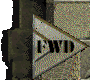 A triangular icon with 'FWD' text on a textured background, showing subtle pixel variations across frames.