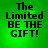 Green background with black text reading 'The Limited BE THE GIFT!' in pixelated font across four identical