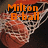 Two side-by-side pixelated images of a person in red and white attire with orange text overlays reading 'Milton B-ball' on the left and 'Reece #10' on the right.