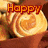 Animated sequence showing a turkey and food items with 'Happy Turkey Day!' text in orange-red font.