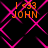 A static digital image with orange text and pink geometric lines on a black background.