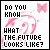 Pixelated text and pink floral patterns with teal accents on a white background, featuring repeated phrases about future and destiny.