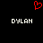 Red pixelated heart symbol above two identical white text labels on black background.