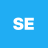 Static pixel art icon with white 'SE' letters on solid blue background, rendered in blocky low-resolution style.