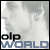 Static pixelated image with gray background and text elements 'olp' and 'WORLD' in blue and black.