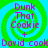 Four identical display a green and cyan spiral background with pink text reading 'Dunk That Cookie + David cook' in pixelated font