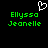 Pixelated green text 'Ellyssa Jeanelle' on black background with white heart outline above text.