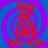 Red text on blue background with purple spiral pattern, displaying 'hey all my bffz' and 'iuv-1011' in four identical