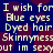 Static image with repeated text phrases over a dark blue background featuring blurred red circular shapes.